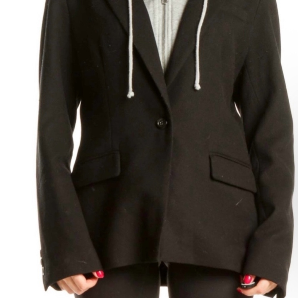 Cynthia Rowley Black Blazer Peacoat Size L